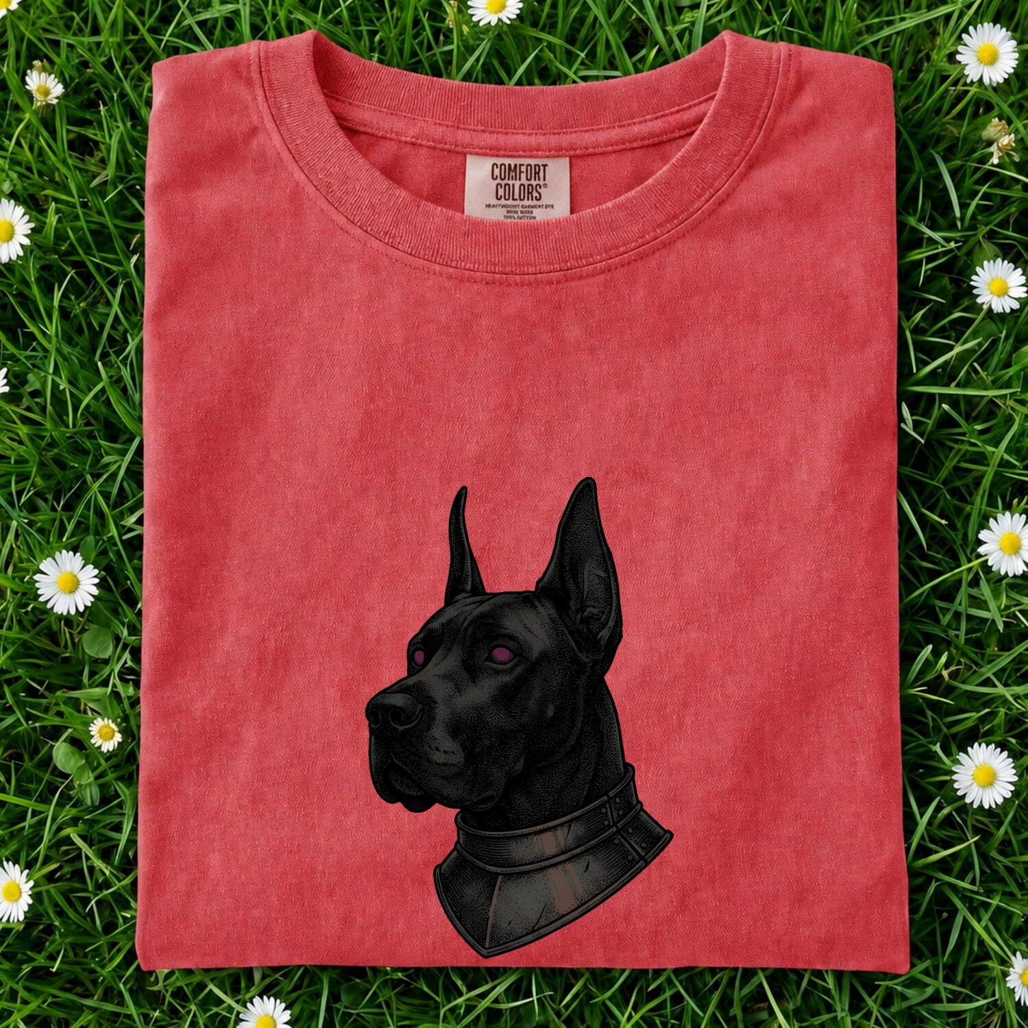 Great Dane Shirt for Women – Spooky Mystical Aged Medieval Armor Dog Graphic Tee