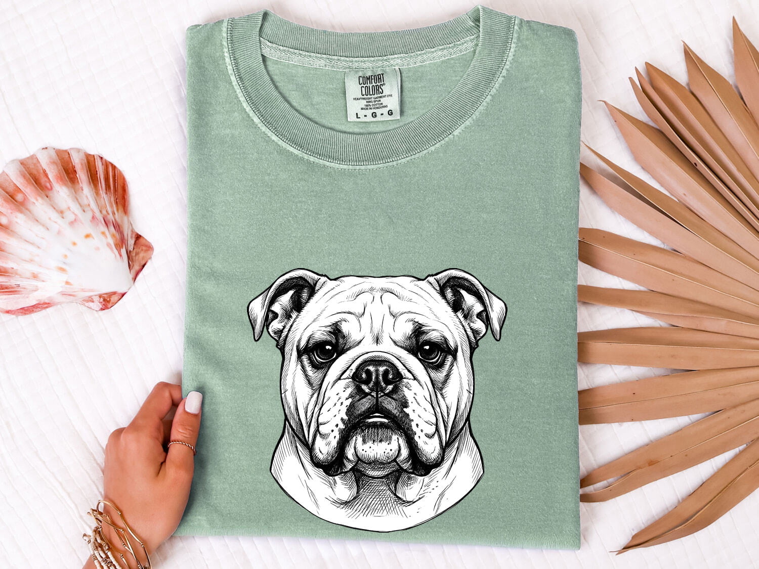 Bulldog Shirt for Women – Old School Cartoon Muzzle Face Illustration Graphic Tee