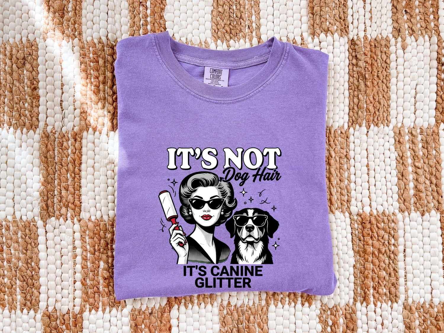 Dog Shirt for Women – Funny Illustrated Canine Glasses Humor Sketch Graphic Tee