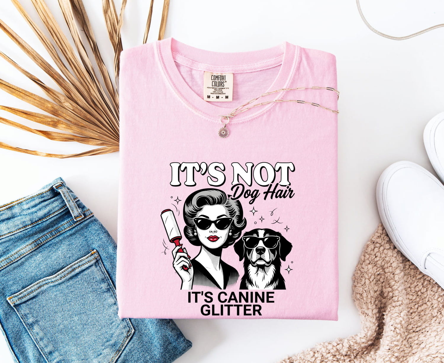 Dog Shirt for Women – Funny Illustrated Canine Glasses Humor Sketch Graphic Tee