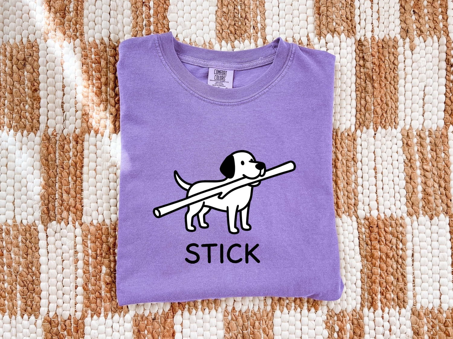 Cartoon Dog Shirt for Women – Minimalist Funny Hand Drawn Stick Puppy Graphic Tee