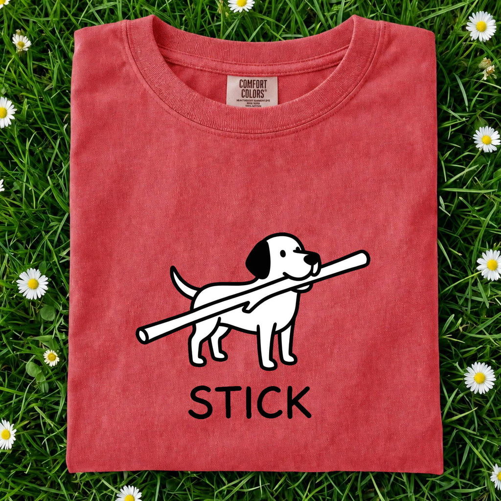 Cartoon Dog Shirt for Women – Minimalist Funny Hand Drawn Stick Puppy Graphic Tee