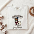 French Bulldog Shirt for Women – Vintage Distressed Frosty Ski Doodle Dog Graphic Tee