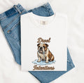 Bulldog Shirt for Women – Funny Antique Cartoonish Wet Mouth Puppy Graphic Tee