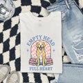Golden Retriever Shirt for Women – Kawaii Hand Drawn Stacked Books Reading Dog Graphic Tee