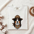 Cowboy Dog Shirt for Women – Vintage Retro Boho Bandana Rodeo Western Graphic Tee
