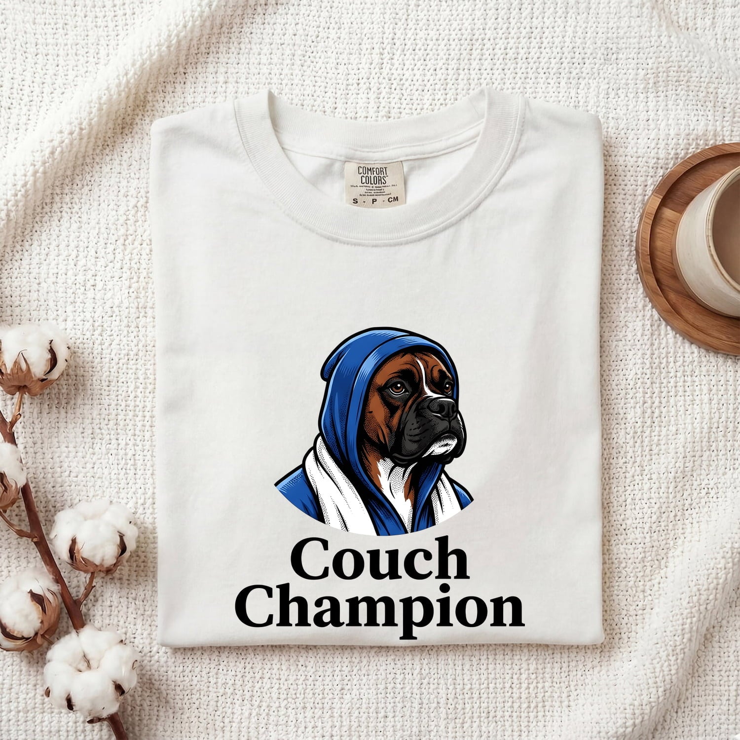 Boxer Dog Shirt for Women – Funny Old School Illustration Jumper Cartoon Graphic Tee