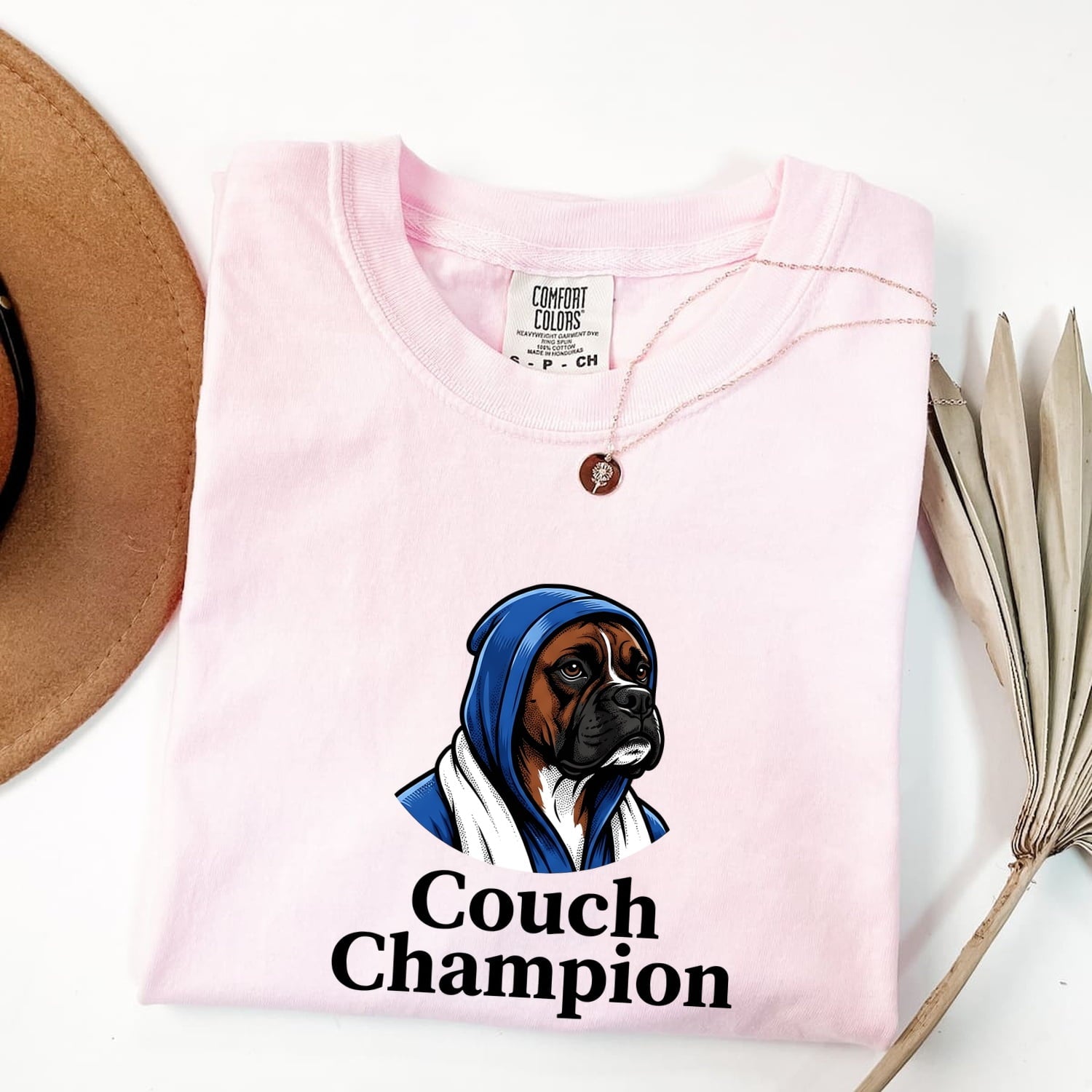 Boxer Dog Shirt for Women – Funny Old School Illustration Jumper Cartoon Graphic Tee