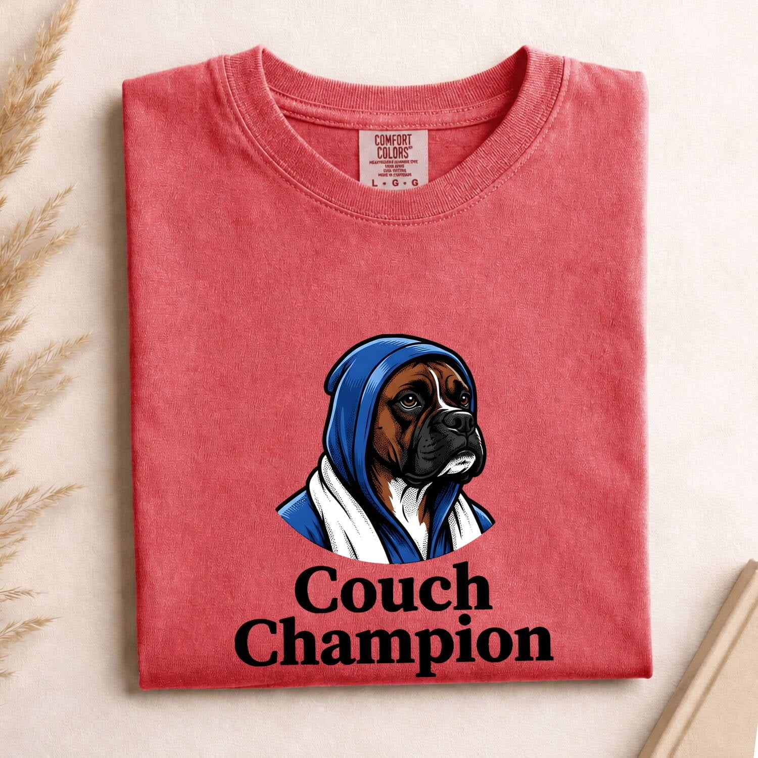 Boxer Dog Shirt for Women – Funny Old School Illustration Jumper Cartoon Graphic Tee