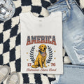 4th of July Golden Retriever Shirt for Women – Sketch Cartoon Crown Dog Graphic Tee