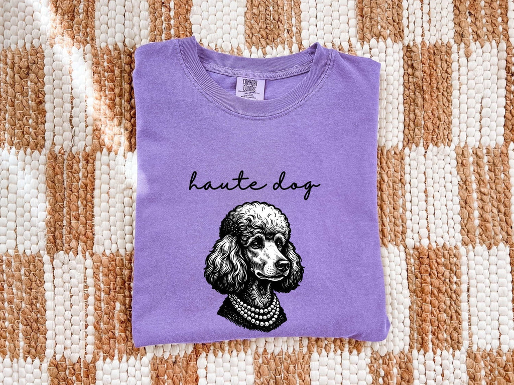 Toy Poodle Shirt for Women – Old School Line Art Pearl Strand Dog Graphic Tee