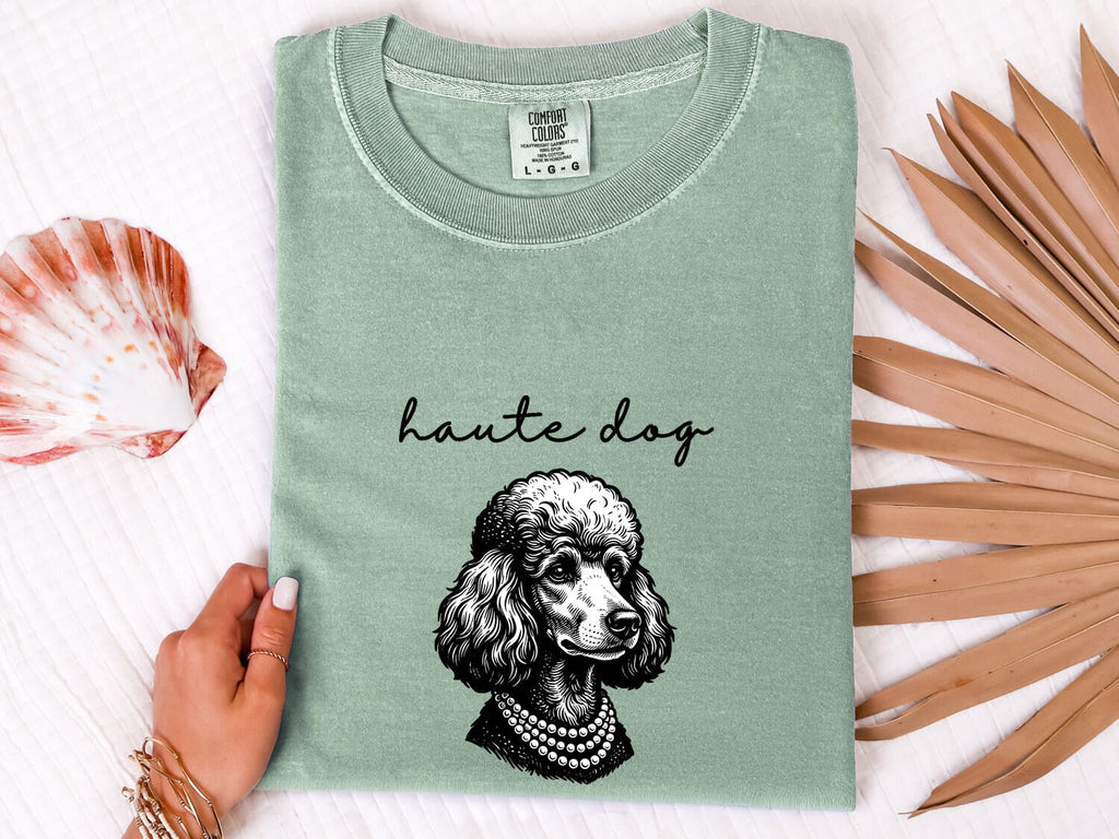 Toy Poodle Shirt for Women – Old School Line Art Pearl Strand Dog Graphic Tee