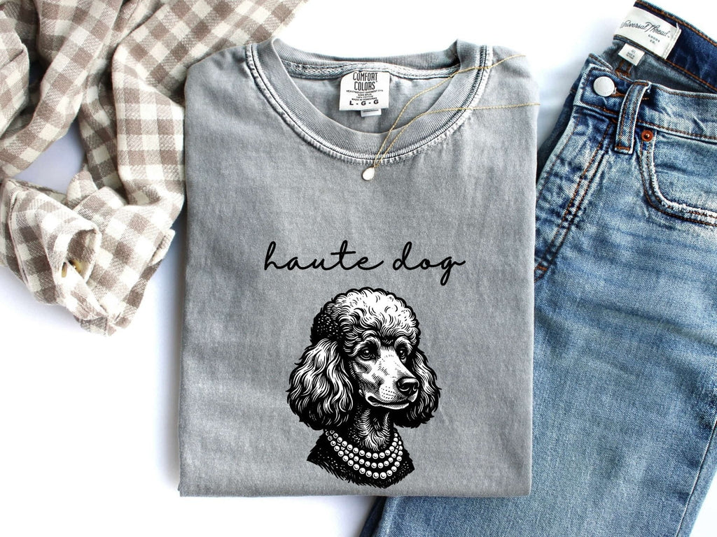 Toy Poodle Shirt for Women – Old School Line Art Pearl Strand Dog Graphic Tee