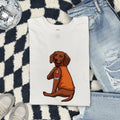 Dog Shirt for Women – Classic Wildlife Illustration Heart Shape Canine Graphic Tee