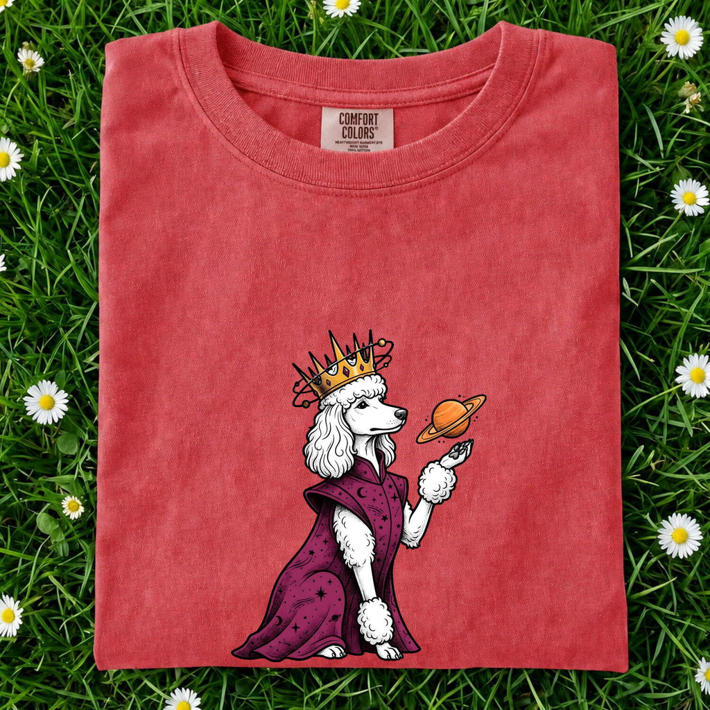 Poodle Shirt for Women – Fairy Tale Zodiac Crown Astrology Dog Graphic Tee