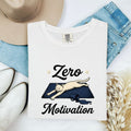Lounging Cat Shirt for Women – Funny Hand Drawn Line Art Hot Drink Kitty Graphic Tee