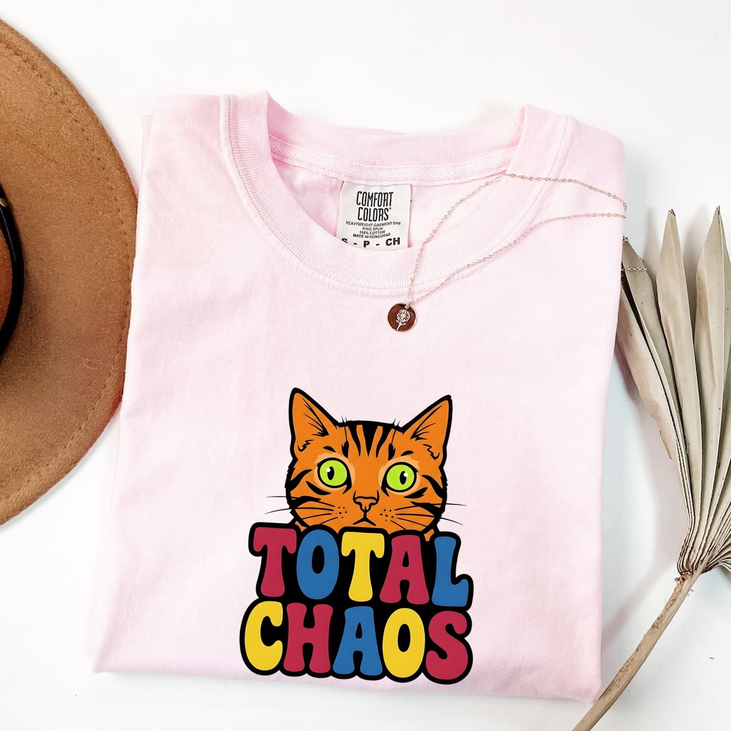 Ginger Cat Shirt for Women – Whimsical Sarcastic Bold Orange Cartoon Graphic Tee
