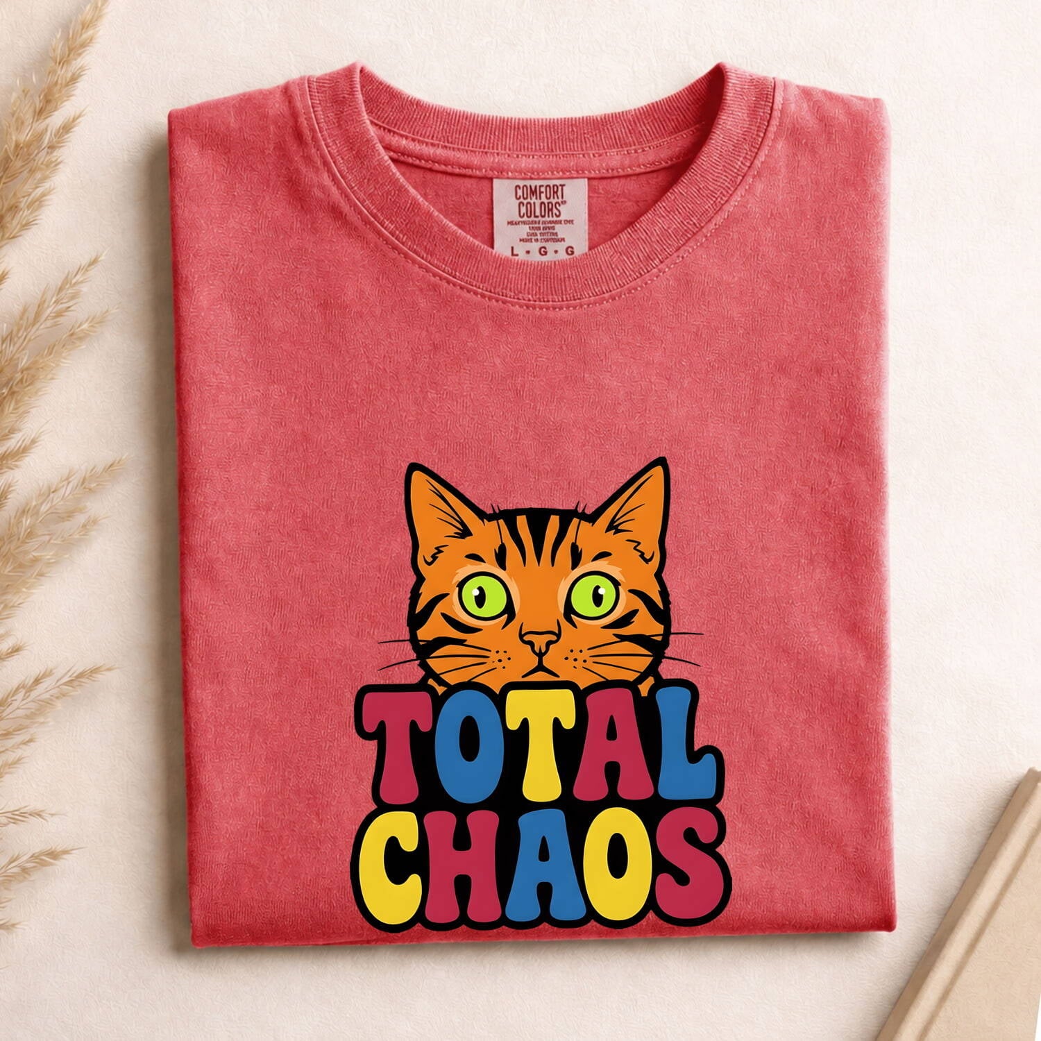 Ginger Cat Shirt for Women – Whimsical Sarcastic Bold Orange Cartoon Graphic Tee