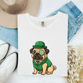 St. Patrick's Day Pug Shirt for Women – Kawaii Cartoon Shamrock Comic Dog Graphic Tee