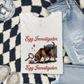 Easter Bloodhound Shirt for Women – Classic Outline Magnifier Hound Graphic Tee