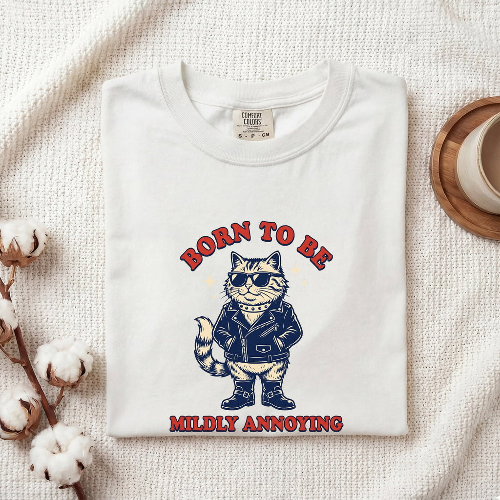 Cool Cat Shirt for Women – Funny Vintage Sunglasses Comic Kitty Graphic Tee