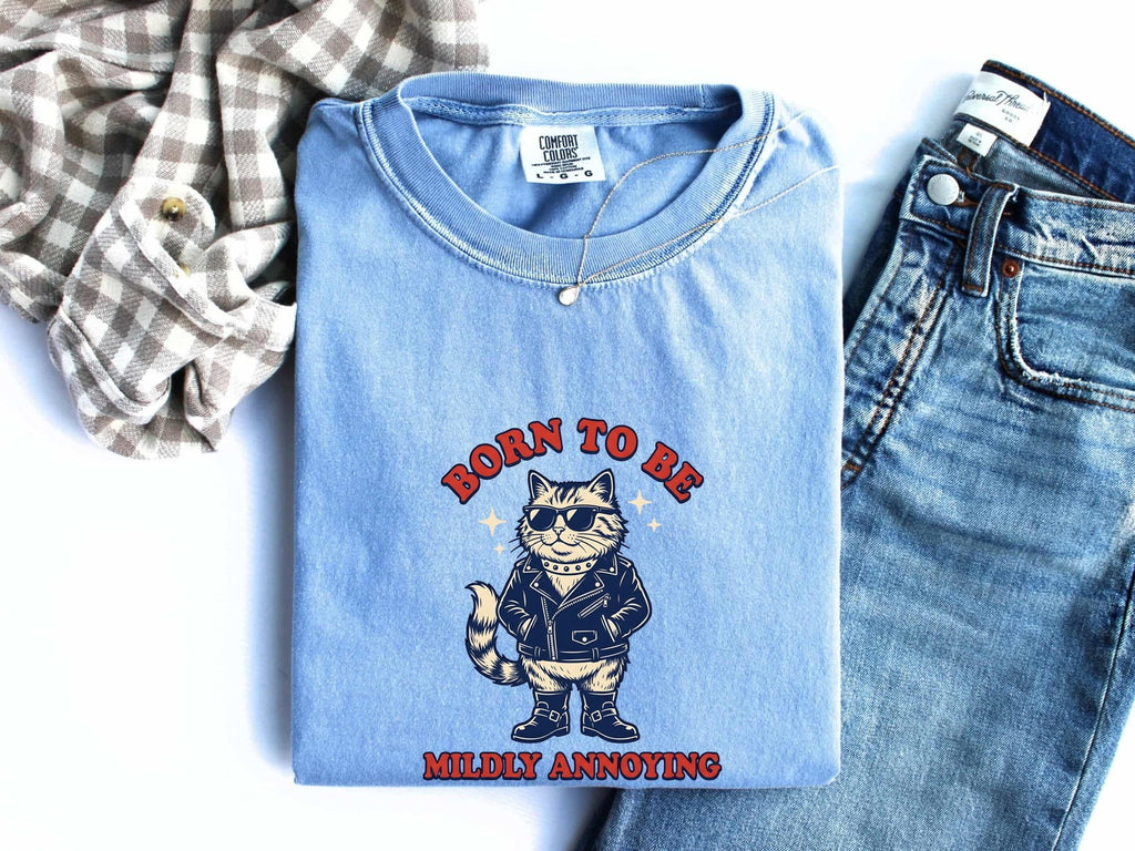 Cool Cat Shirt for Women – Funny Vintage Sunglasses Comic Kitty Graphic Tee