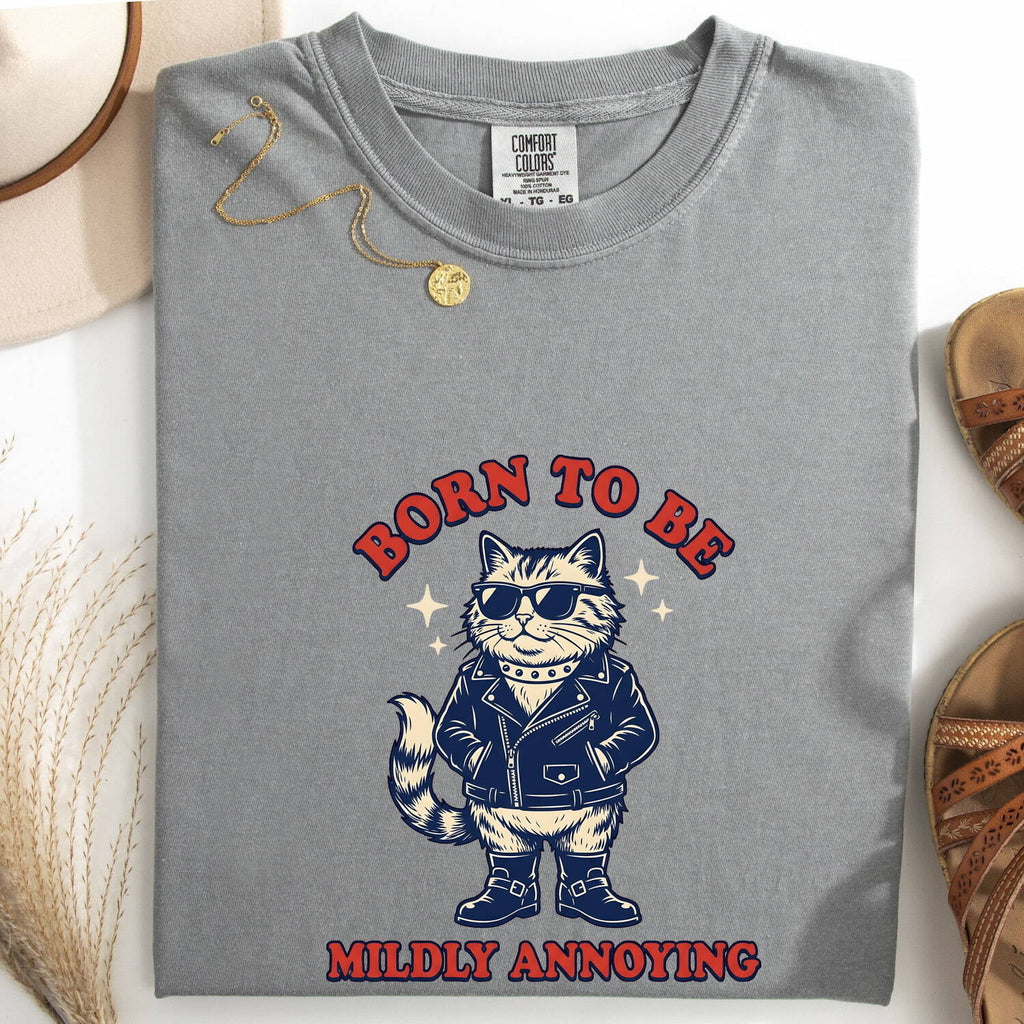 Cool Cat Shirt for Women – Funny Vintage Sunglasses Comic Kitty Graphic Tee