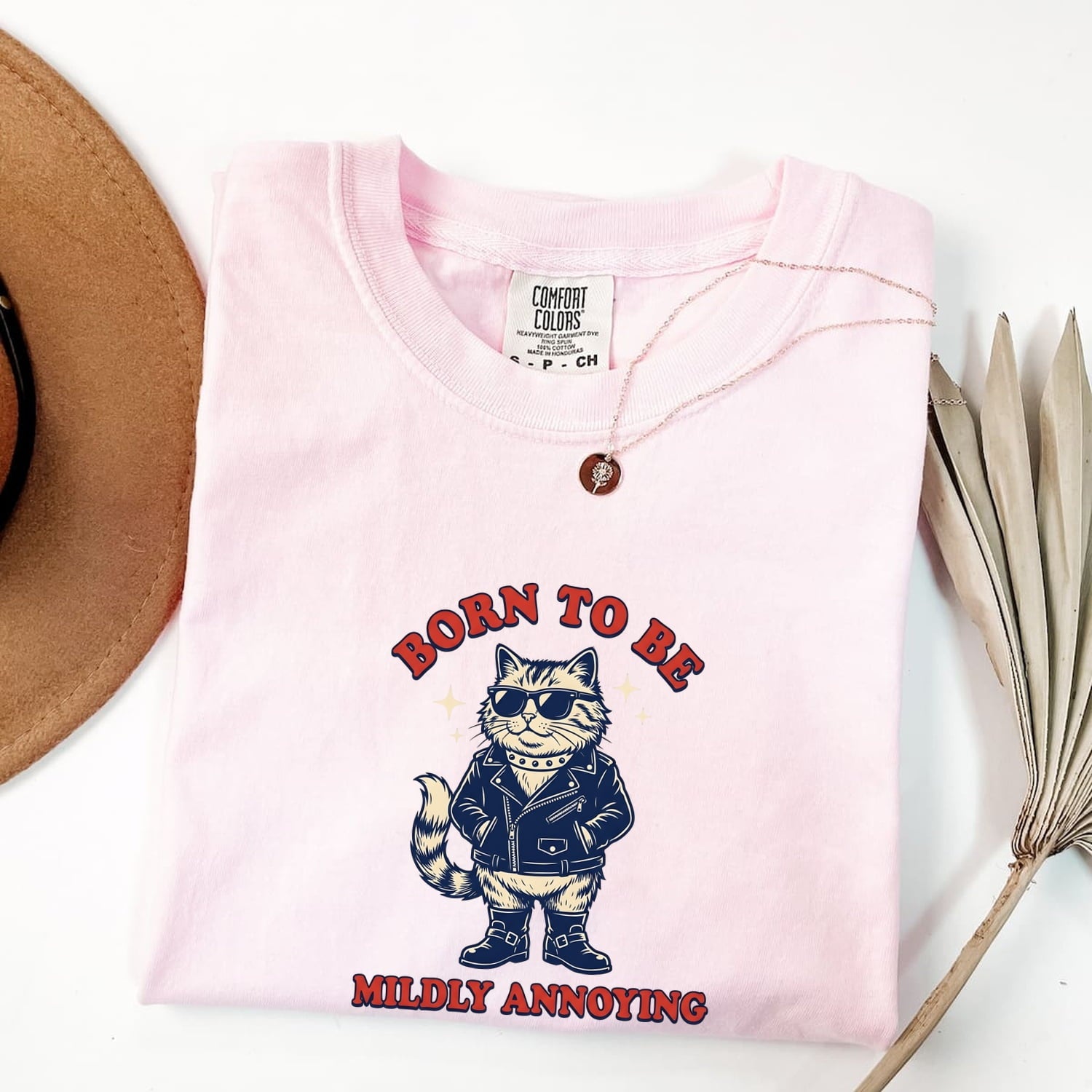 Cool Cat Shirt for Women – Funny Vintage Sunglasses Comic Kitty Graphic Tee