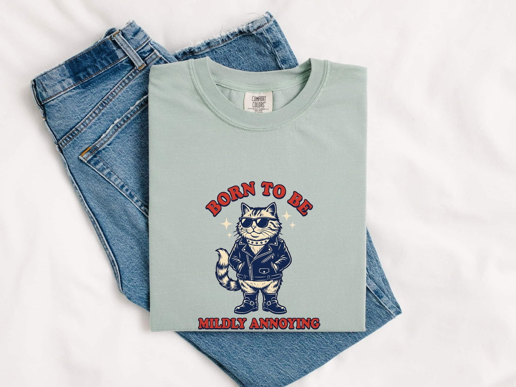 Cool Cat Shirt for Women – Funny Vintage Sunglasses Comic Kitty Graphic Tee