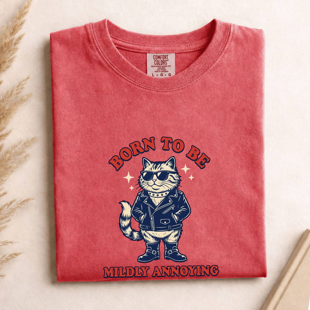 Cool Cat Shirt for Women – Funny Vintage Sunglasses Comic Kitty Graphic Tee