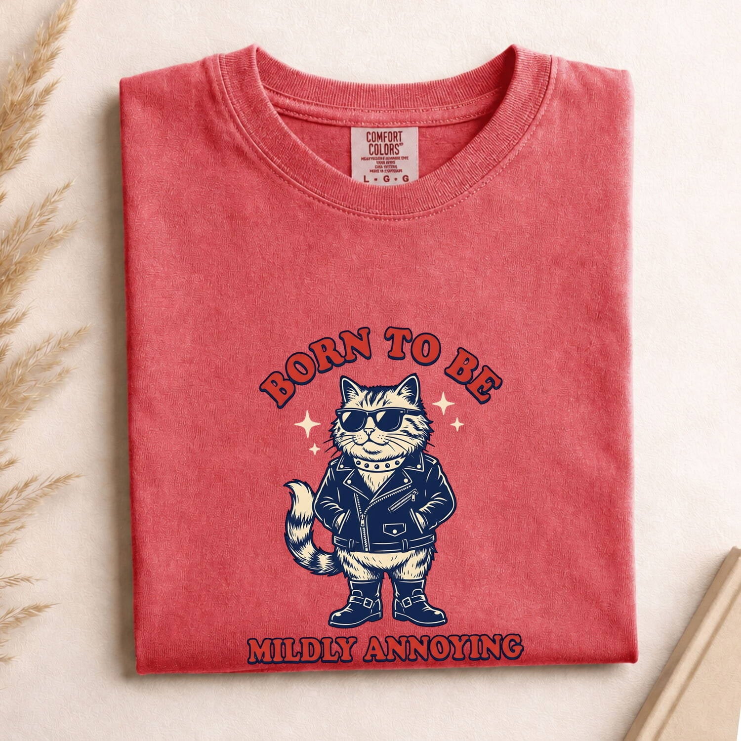 Cool Cat Shirt for Women – Funny Vintage Sunglasses Comic Kitty Graphic Tee