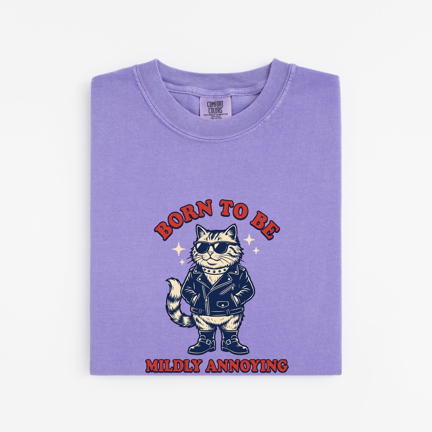 Cool Cat Shirt for Women – Funny Vintage Sunglasses Comic Kitty Graphic Tee