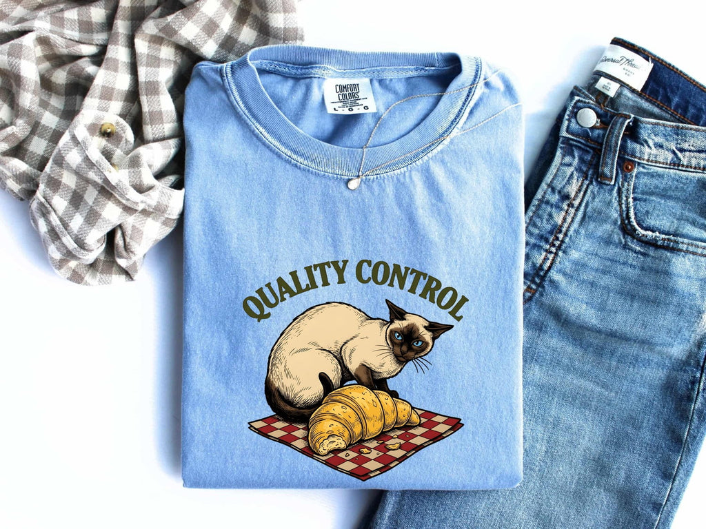 Siamese Cat Shirt for Women – Retro Vintage Pastry Sketch Food Kitty Graphic Tee