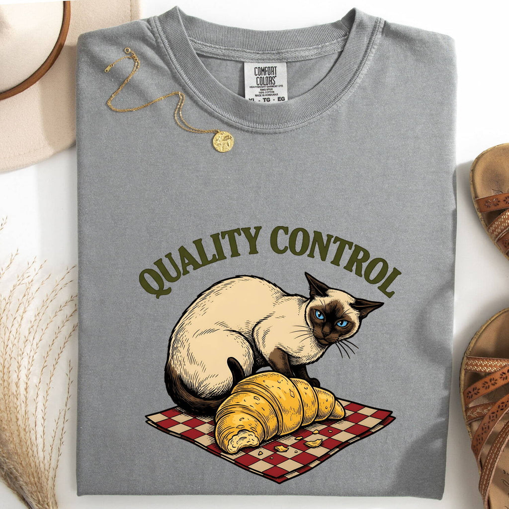 Siamese Cat Shirt for Women – Retro Vintage Pastry Sketch Food Kitty Graphic Tee