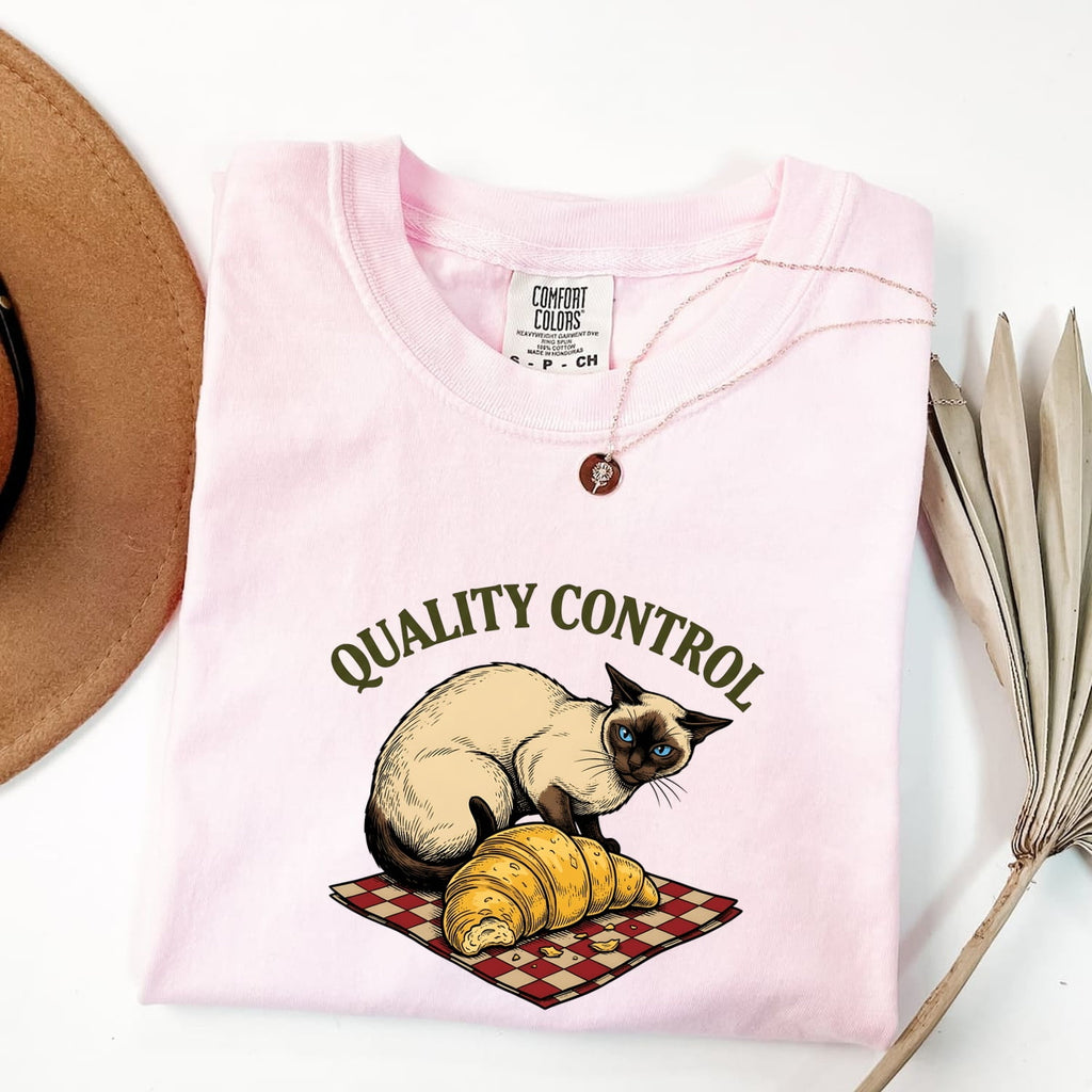 Siamese Cat Shirt for Women – Retro Vintage Pastry Sketch Food Kitty Graphic Tee