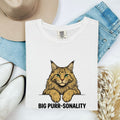 Maine Coon Shirt for Women – Retro Sketch Emerald Eyes Kitten Drawing Graphic Tee