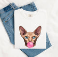 Sphynx Cat Shirt for Women – Funny Photo Realistic Hairless Doodle Gum Graphic Tee