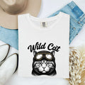 Cat Goggles Shirt for Women – Old School Wildlife Ink Illustration Kitty Graphic Tee