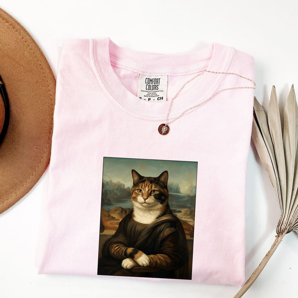 Tuxedo Cat Shirt for Women – Renaissance Vintage Landscape Classic Art Graphic Tee