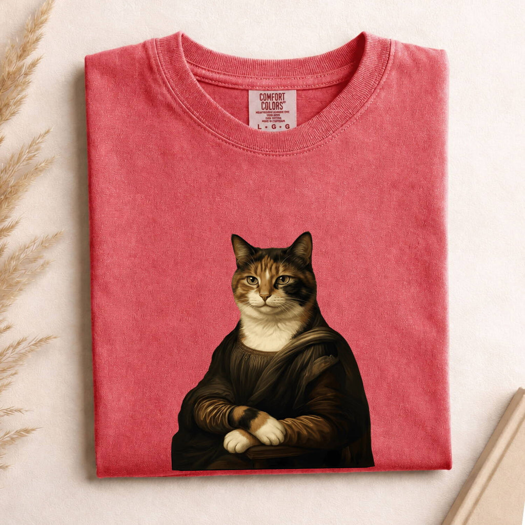 Tuxedo Cat Shirt for Women – Renaissance Vintage Landscape Classic Art Graphic Tee