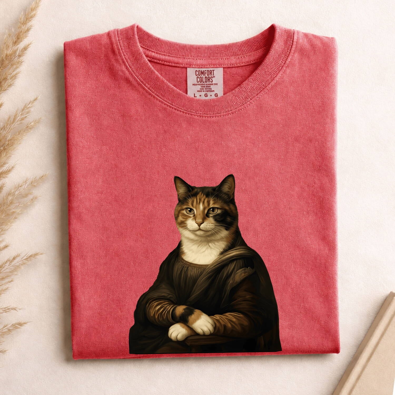 Tuxedo Cat Shirt for Women – Renaissance Vintage Landscape Classic Art Graphic Tee