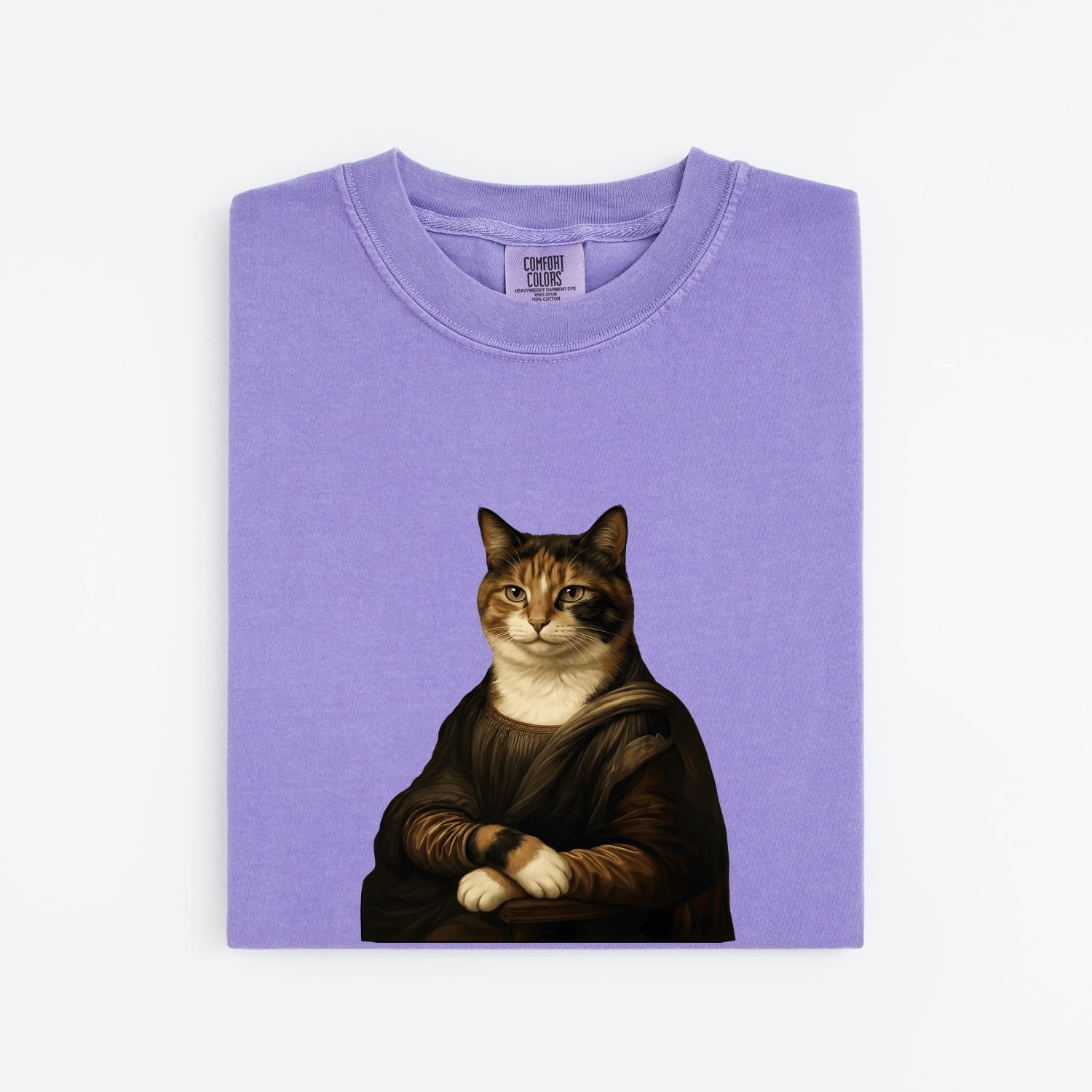 Tuxedo Cat Shirt for Women – Renaissance Vintage Landscape Classic Art Graphic Tee