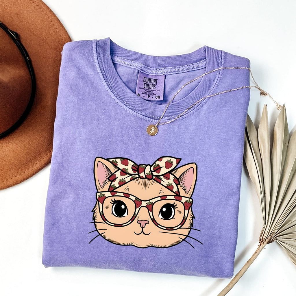 Easter Cat Shirt for Women – Cute Hand Drawn Illustrated Kitten Face Graphic Tee