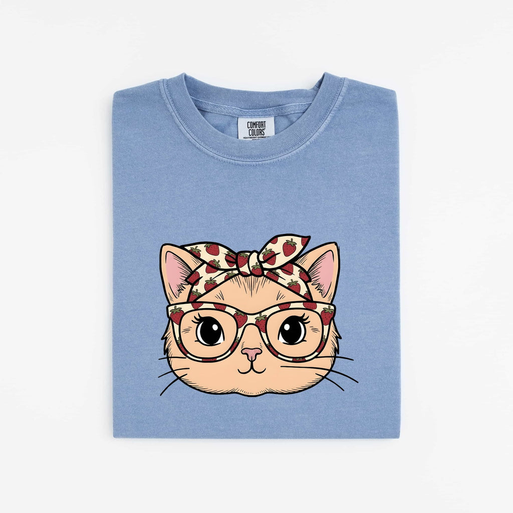 Easter Cat Shirt for Women – Cute Hand Drawn Illustrated Kitten Face Graphic Tee