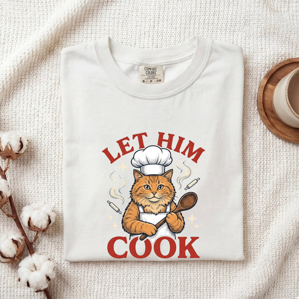 Kitchen Cat Shirt for Women – Retro Vintage Cooking Spoon Sketch Graphic Tee